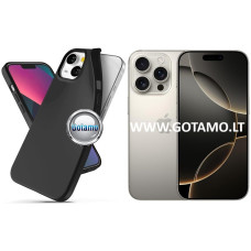 Apple iPhone 16 Pro dėklai ir apsauginiai stiklai - B-matte dėklas nugarėlė Apple iPhone 16 Pro mobiliajam telefonui juodos spalvos