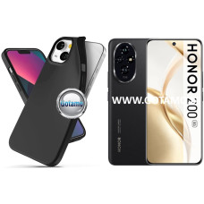 Honor 200 dėklai ir apsauginiai stiklai - B-matte dėklas nugarėlė Honor 200 mobiliajam telefonui juodos spalvos