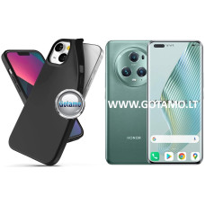 B-matte dėklas nugarėlė Honor Magic 5 Pro mobiliajam telefonui juodos spalvos