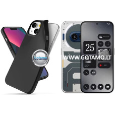B-matte dėklas nugarėlė Nothing Phone 2a, Nothing Phone 2a Plus mobiliesiems telefonams juodos spalvos