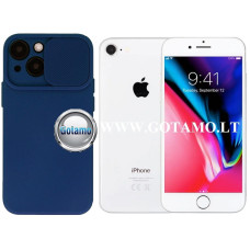Apple iPhone 7 8 SE (2020) dėklai ir apsauginiai stiklai - B-Private dėklas nugarėlė Apple iPhone 7, Apple iPhone 8, Apple iPhone SE (2020) mobiliesiems telefonams tamsiai mėlynos spalvos