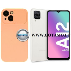 Samsung Galaxy A12, Samsung Galaxy M12 dėklai ir apsauginiai stiklai - B-Private dėklas nugarėlė Samsung Galaxy A12, Samsung Galaxy M12 mobiliesiems telefonams šviesiai oranžinės spalvos
