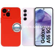 Samsung Galaxy A55 dėklai ir apsauginiai stiklai - B-Private dėklas nugarėlė Samsung Galaxy A55 mobiliajam telefonui raudonos spalvos