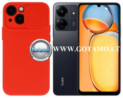 B-Private dėklas nugarėlė Xiaomi Redmi 13C, Xiaomi Poco C65 mobiliesiems telefonams raudonos spalvos