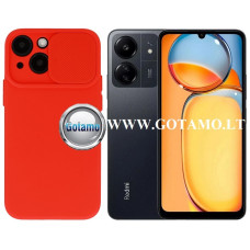 Xiaomi Redmi 13C, 13C 5G, Xiaomi Poco C65 dėklai ir apsauginiai stiklai - B-Private dėklas nugarėlė Xiaomi Redmi 13C, Xiaomi Redmi 13C 5G, Xiaomi Poco C65 mobiliesiems telefonams raudonos spalvos