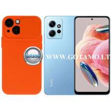 Xiaomi Redmi Note 12 4G dėklai ir apsauginiai stiklai - B-Private dėklas nugarėlė Xiaomi Redmi Note 12 4G mobiliajam telefonui oranžinės spalvos