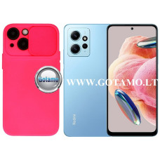 Xiaomi Redmi Note 12 4G dėklai ir apsauginiai stiklai - B-Private dėklas nugarėlė Xiaomi Redmi Note 12 4G mobiliajam telefonui ryškiai rožinės spalvos