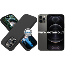 B-Soft dėklas nugarėlė Apple iPhone 12 / 12 Pro, juodas