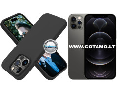 B-Soft dėklas nugarėlė Apple iPhone 12 / 12 Pro, juodas