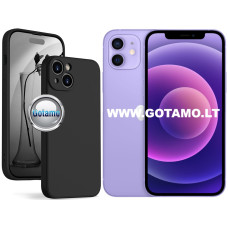 B-Soft Plus dėklas Apple iPhone 12, juodas