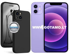 B-Soft Plus dėklas Apple iPhone 12, juodas