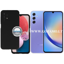 Samsung Galaxy A34 dėklai ir apsauginiai stiklai - B-Soft Plus dėklas nugarėlė Samsung Galaxy A34 mobiliajam telefonui juodos spalvos