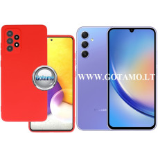 Samsung Galaxy A34 dėklai ir apsauginiai stiklai - B-Soft Plus dėklas nugarėlė Samsung Galaxy A34 mobiliajam telefonui raudonos spalvos