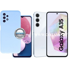 Samsung Galaxy A35 dėklai ir apsauginiai stiklai - B-Soft Plus dėklas nugarėlė Samsung Galaxy A35 mobiliajam telefonui šviesiai mėlynos spalvos