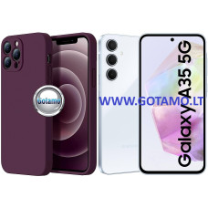 Samsung Galaxy A35 dėklai ir apsauginiai stiklai - B-Soft Plus dėklas nugarėlė Samsung Galaxy A35 mobiliajam telefonui tamsiai violetinės spalvos
