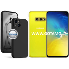 Samsung Galaxy S10e dėklai ir apsauginiai stiklai - B-Soft Plus dėklas nugarėlė Samsung Galaxy S10e mobiliajam telefonui juodos spalvos