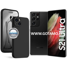 B-Soft Plus dėklas nugarėlė Samsung Galaxy S21 Ultra 5G mobiliajam telefonui juodos spalvos