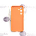 B-Soft Plus dėklas nugarėlė Samsung Galaxy S24 mobiliajam telefonui oranžinės spalvos