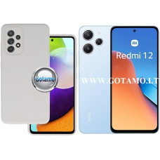 Xiaomi Redmi 12, Xiaomi Redmi 12 5G dėklai ir apsauginiai stiklai - B-Soft Plus dėklas nugarėlė Xiaomi Redmi 12, Xiaomi Redmi 12 5G mobiliesiems telefonams pilkos spalvos