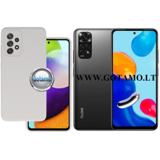 B-Soft Plus dėklas nugarėlė Xiaomi Redmi Note 11, Xiaomi Redmi Note 11S mobiliesiems telefonams pilkos spalvos