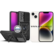 B-Ultra dėklas nugarėlė šarvai Apple iPhone 14 mobiliajam telefonui juodos spalvos