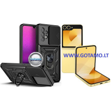 Samsung Galaxy Z Flip 6 dėklai - B-Ultra dėklas nugarėlė šarvai Samsung Galaxy Z Flip 6 mobiliajam telefonui juodos spalvos