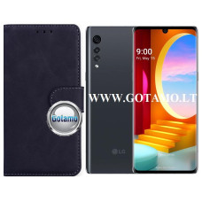 LG Velvet dėklai ir apsauginiai stiklai - Diary Mate2 dėklas LG Velvet mobiliajam telefonui juodos spalvos