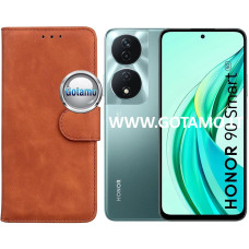Honor 90 Smart, Honor X7b, Honor Play 50 Plus, Honor Play 8T dėklai ir apsauginiai stiklai - Diary-S veliūrinis dėklas Honor 90 Smart, Honor X7b, Honor X7b 5G, Honor Play 50 Plus, Honor Play 8T telefonams šviesiai rudos spalvos