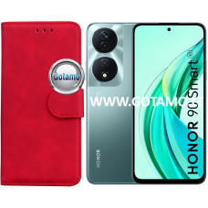 Honor 90 Smart, Honor X7b, Honor Play 50 Plus, Honor Play 8T dėklai ir apsauginiai stiklai - Diary-S veliūrinis dėklas Honor 90 Smart, Honor X7b, Honor X7b 5G, Honor Play 50 Plus, Honor Play 8T telefonams raudonos spalvos