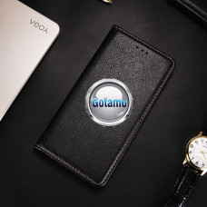 Samsung Galaxy Note 4 dėklai ir apsauginiai stiklai - Gotamo Victorian natūralios odos dėklas Samsung Galaxy Note 4 mobiliesiems telefonams juodos spalvos