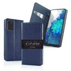 Gotamo Vintage natūralios odos dėklas Samsung Galaxy A54 mobiliajam telefonui mėlynos spalvos