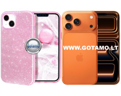 iLLumi-Neo silikoninis dėklas Apple iPhone 17 Pro Max, rožinės spalvos