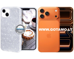 iLLumi-Neo silikoninis dėklas Apple iPhone 17 Pro Max, sidabro spalvos