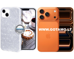 iLLumi-Neo silikoninis dėklas Apple iPhone 17 Pro, sidabro spalvos