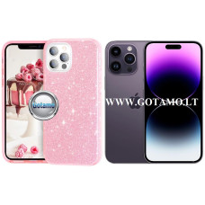 Apple iPhone 14 Pro Max dėklai ir apsauginiai stiklai - iLLumi-Neo silikoninis dėklas nugarėlė Apple iPhone 14 Pro Max telefonui rožinės spalvos