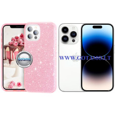 Apple iPhone 14 Pro dėklai ir apsauginiai stiklai - iLLumi-Neo silikoninis dėklas nugarėlė Apple iPhone 14 Pro telefonui rožinės spalvos