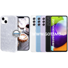 Samsung Galaxy A52, A52 5G, A52s 5G dėklai ir apsauginiai stiklai - iLLumi-Neo silikoninis dėklas nugarėlė Samsung Galaxy A52, Samsung Galaxy A52 5G, Samsung Galaxy A52s 5G telefonams sidabro spalvos