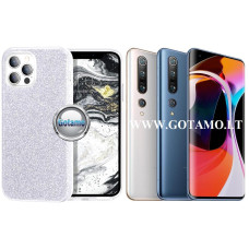 iLLumi-Neo silikoninis dėklas nugarėlė Xiaomi Mi 10, Xiaomi Mi 10 Pro telefonams sidabro spalvos