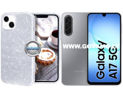 iLLumi-Neo silikoninis dėklas Samsung Galaxy A17 (5G), sidabrinis