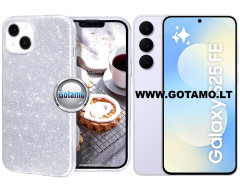 iLLumi-Neo silikoninis dėklas Samsung Galaxy S25 FE (5G), sidabrinis