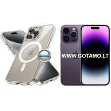 MagSafe Jelly dėklas iPhone 14 Pro Max skaidrus MagSafe Jelly dėklas iPhone 14 Pro Max skaidrus