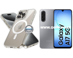 MagSafe Jelly dėklas nugarėlė Samsung Galaxy A17 telefonui skaidrus