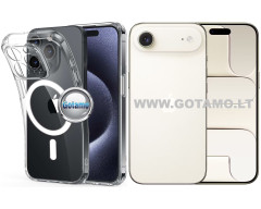 MagSafe Jelly dėklas nugarėlė su apsauga kamerai Apple iPhone Air telefonui skaidrus