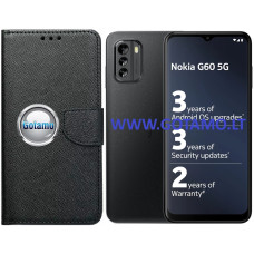Manager dėklas Nokia G60 mobiliajam telefonui juodos spalvos