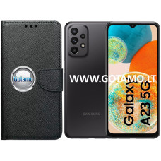 Samsung Galaxy A23, Samsung Galaxy A23 5G dėklai ir apsauginiai stiklai - Manager dėklas Samsung Galaxy A23, Samsung Galaxy A23 5G telefonams juodos spalvos