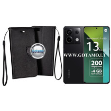 Manager dėklas Xiaomi Redmi Note 13 Pro 5G, Xiaomi Poco X6 mobiliesiems telefonams juodos spalvos
