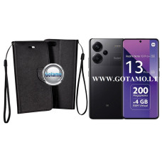 Manager dėklas Xiaomi Redmi Note 13 Pro Plus mobiliajam telefonui juodos spalvos