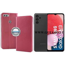 Samsung Galaxy A13 dėklai ir apsauginiai stiklai - Re-Cap magnetinis dėklas Samsung Galaxy A13 mobiliajam telefonui bordo spalvos