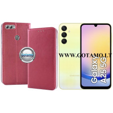 Samsung Galaxy A25 dėklai ir apsauginiai stiklai - Re-Cap magnetinis dėklas Samsung Galaxy A25 mobiliajam telefonui bordo spalvos