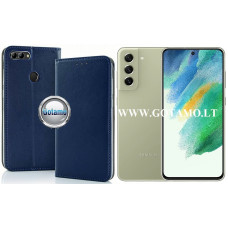 Samsung Galaxy S21 FE 5G dėklai ir apsauginiai stiklai - Re-Cap magnetinis dėklas Samsung Galaxy S21 FE 5G mobiliajam telefonui mėlynos spalvos